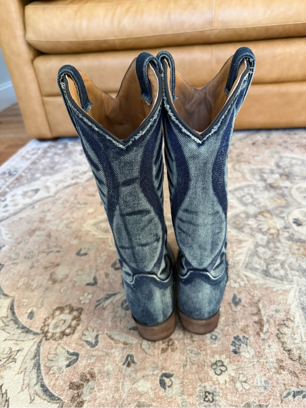 LIKE NEW Denim Western Boots - Steve Madden - Picture 3 of 6